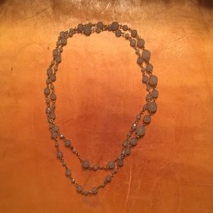 Green beaded statement necklace